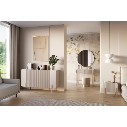 Komoda Malmi 150 cm - kaszmir / złote nóżki